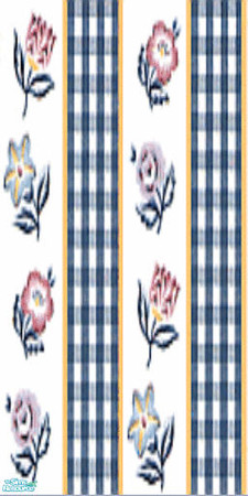 Sims 2 — Kitchen Wallpaper by katie272004 — A nice floral wallpaper for your kitchen