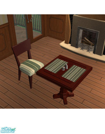 Sims 2 — Chair Cushion - Green Stripe by agaliha5 — 