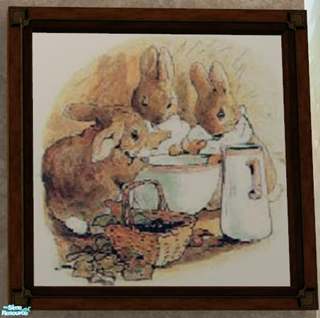 Sims 2 — Flopsy, Mopsy and Cottontail Print by dancingaphrodite — The loveable threesome is now available for your