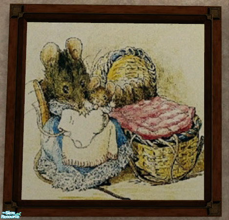 Sims 2 — Hunca Munca and Baby by dancingaphrodite — This adorable and much loved print of Beatrix Potter's momma mouse