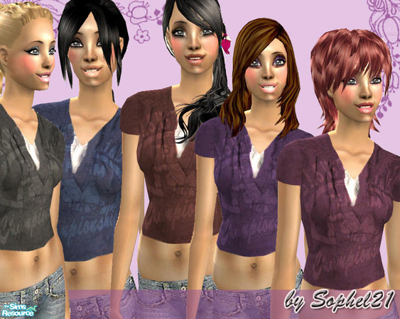 Sims 2 — SO_Collection_027 by TSR Archive — set of 5 "championship" t-shirts - crashed look - Enjoy!