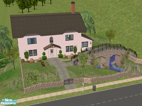 Sims 2 — Honeysuckle Cottage by hatshepsut — The final property in my country collection, a fabulous thatched family