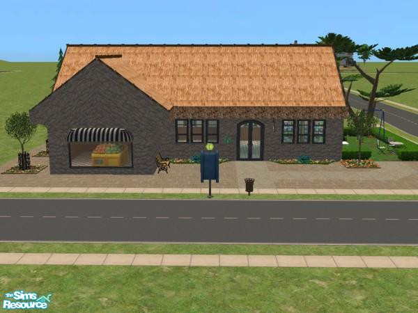 Sims 2 — Bilberry Village Store by hatshepsut — A great place for your sims to stock up on the essentials and catch up on