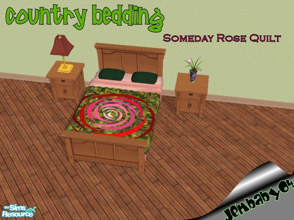 Sims 2 — Someday Rose Quilt by jembaby04 — Every sim could use a little at-home comfort. With these old country bedding