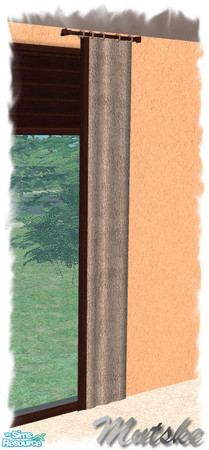 Sims 2 — Carmen Curtains - Long Right  by Mutske — Set of Curtains. Straight and diagonal. Suitable for large windows.
