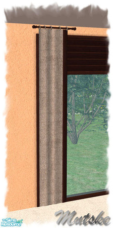 Sims 2 — Carmen Curtains - Long Left by Mutske — Set of Curtains. Straight and diagonal. Suitable for large windows.
