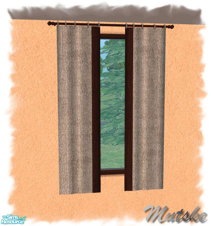 Sims 2 — Carmen Curtains - Short by Mutske — Set of Curtains. Straight and diagonal. Suitable for large windows.