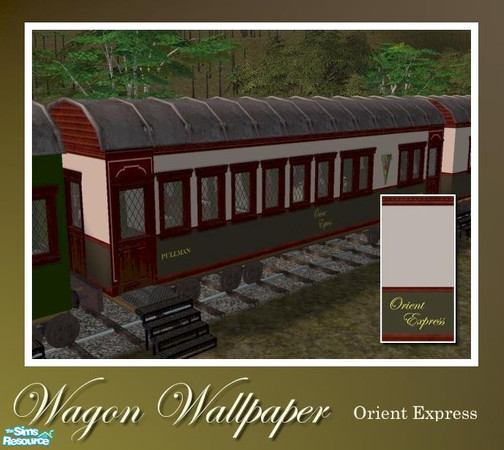 Sims 2 — Orient Express Coachwork by Cyclonesue — Orient Express wallpaper to match the Maxis "Totally Taupe"