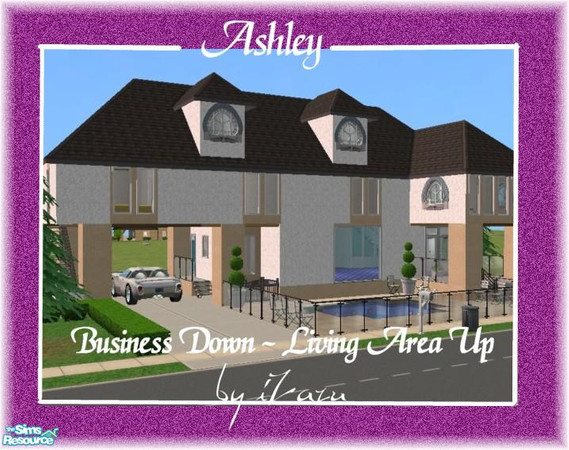 Sims 2 — Ashley  by iZazu — Home that has a home based business on main floor and living quarters Upstairs. Furnish how
