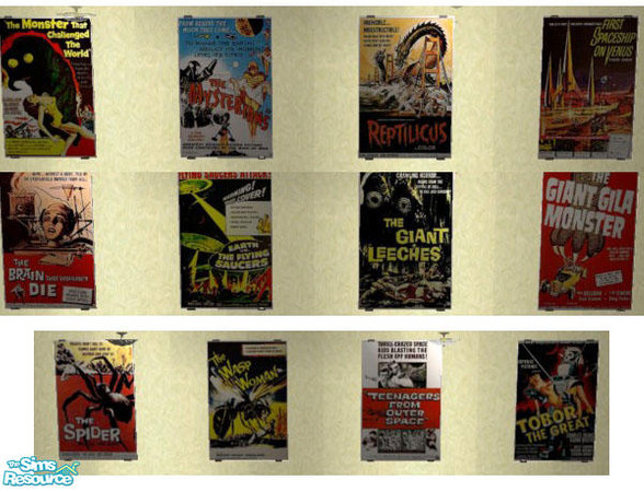Sims 2 — Science Fiction Posters by Dumbledork — Great for sims who have weird decoration tastes that are obsessed with