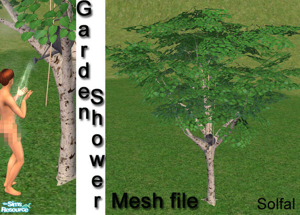 Sims 2 — Garden Shower  by solfal — Take a shower in the garden. 