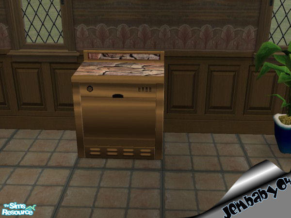 Sims 2 — Englewood Dishwasher by jembaby04 — Charm takes on a new form in the Englewood Stone kitchen. With deep earthen