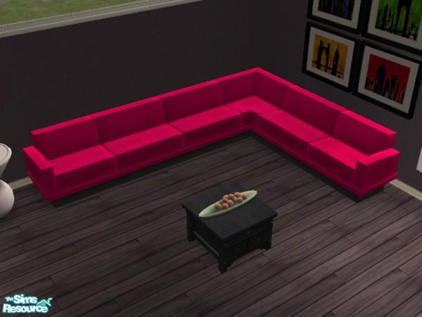 Sims 2 — The HOT pink Sectional by Dumbledork — 