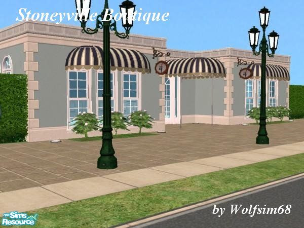 Sims 2 — Stoneyville Boutique by Wolfsim68 — This delightful little store has a lovely range of Clothes & Cologne to