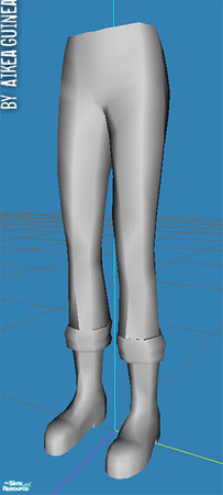 Sims 2 — Cuffed Jeans with Boots for Adult Females - Mesh AG88 by aikea_guinea — 