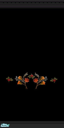 Sims 2 — Mix n Match Walls - Black Flowered Paint by GRANDMAJENNIE — A Mix n Match Set of Walls. Black Flowered Paint.
