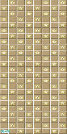Sims 2 — Starflowers Pool Wall 2 by ImmeK — These brown and flowers tile walls are part of the Starflowers pool tile