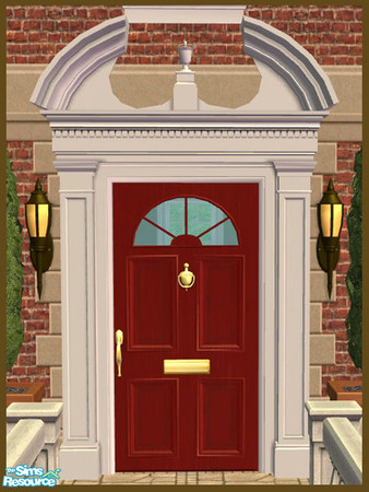 Sims 2 — Broken Bonnet Pediment Recolor - Red by phoenix_phaerie — A red recolor of the Pedimentary, My Dear! Broken