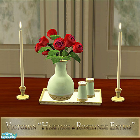 Sims 2 — Victorian Heritage Extras -Table Deco Recol 02 by Cashcraft — Recolors of meshes from the Heritage and Roselynde