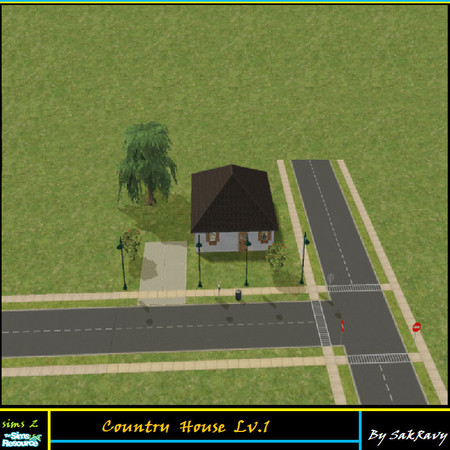 Sims 2 — Country House Lv.1 by sakravy — A very good country house to start your first generation.