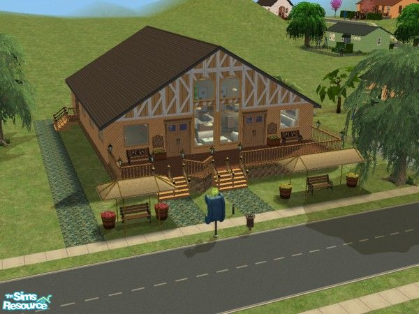 Sims 2 — Mobile Home Park Resturant by sim_king76 — A community resturant lot.