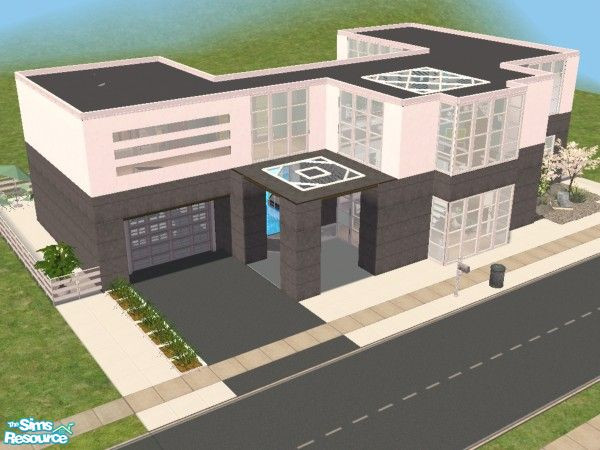 Sims 2 — Modern Upper Split Level Home by simarillion — Built on a 3x2 lot, this modern home offers an upper split level,