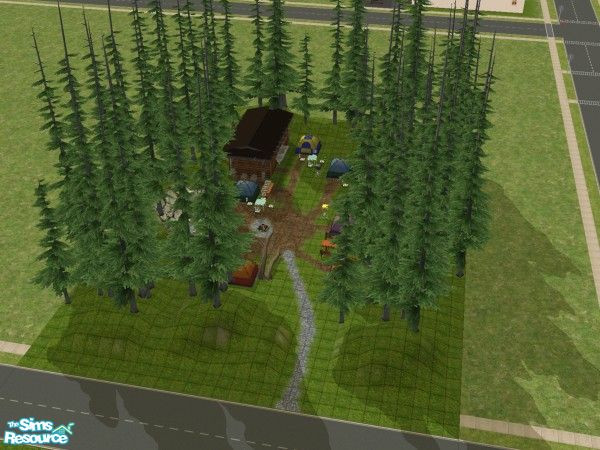 Sims 2 — Camp Site by CMallory — This is a lovely rural countryside campsite. The real way to live or you could just stay