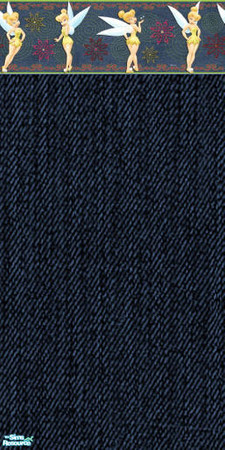 Sims 2 — Tinkerbell - TSRAA by maddox97 — An unusual Tinkerbell Wallpaper and border I found. All my walls and floors are