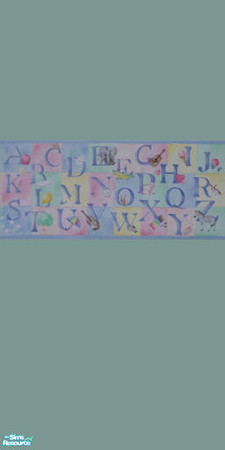 Sims 2 — Alphaset Green Wall  - TSRAA by maddox97 — An alphabet border in three colors with matching carpet. Great for