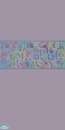 Sims 2 — Alphaset Pink Wall  - TSRAA by maddox97 — An alphabet border in three colors with matching carpet. Great for any
