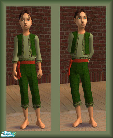 Sims 2 — Pixie Outfit by minicart — Find an oak with mossy bark, Wait until the day turns dark, Hush now listen watch