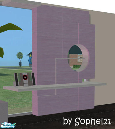 Sims 2 — Loft sideboard (white) by TSR Archive — sideboard of the loft living 3 set ***You must download the mesh from