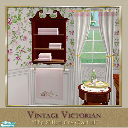 Sims 2 — Vintage Victorian Recol  - Towel Cabinet by Cashcraft — Part III of my Vintage Victorian Bath series, set