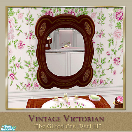 Sims 2 — Vintage Victorian Recol - Dark Mirror by Cashcraft — Part III of my Vintage Victorian Bath series, set includes