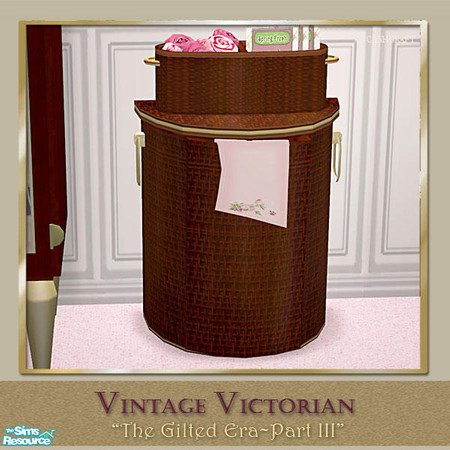 Sims 2 — Vintage Victorian Recol - Hamper by Cashcraft — Part III of my Vintage Victorian Bath series, set includes new