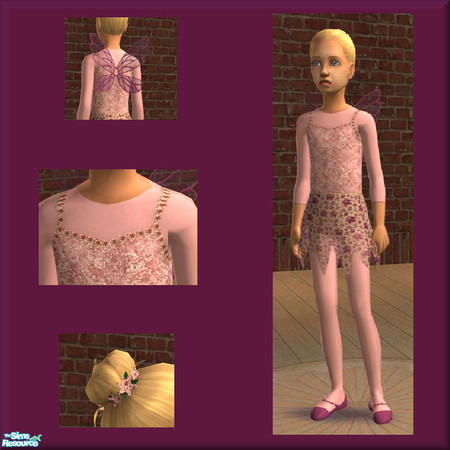 Sims 2 — Fairy Outfit by minicart — On the calmest moonlit night, You may see a fairy light, To make a wish a crystal