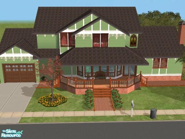 Sims 2 — Victorian Farmhouse by Kristen408 — Comfortable home with 3 bedrooms, 2-1/2 bathrooms, and attached garage.