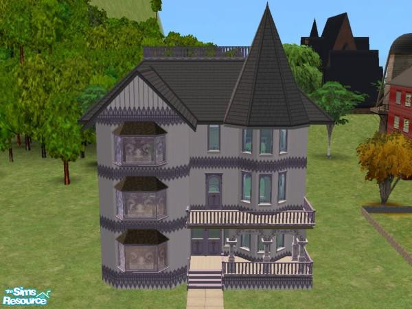 Sims 2 — Purple Storybook by c_literati — Roomy home ready for decorating.