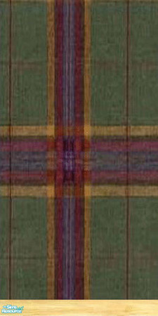 Sims 2 — Old World Library - Individual Item by EarthGoddess54 — Old World plaid print wallpaper with baseboard trim to