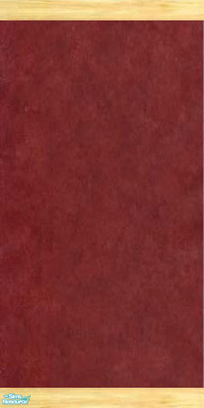 Sims 2 — Old World Library - Individual Item by EarthGoddess54 — Solid wine red wall with baseboard & crown moulding