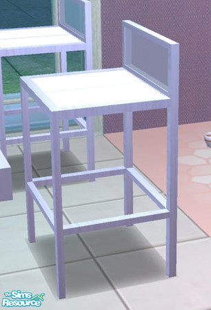 Sims 2 — Milano Kitchen - Barstool by Cloisonne — Apple green and Silver Blue color scheme.