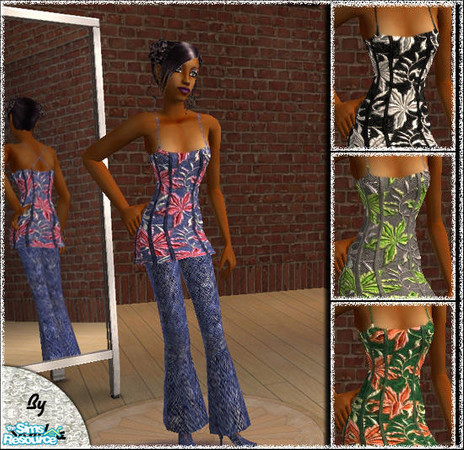 Sims 2 — Anita Collection by camelia111 — 4 everyday outfits for teens. You need mesh by Shannara.