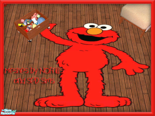 Sims 2 — Elmo SED Rug by SpringwolfDecor — Adorable kids room for those little Sims! Thank you to the talented NoFrills