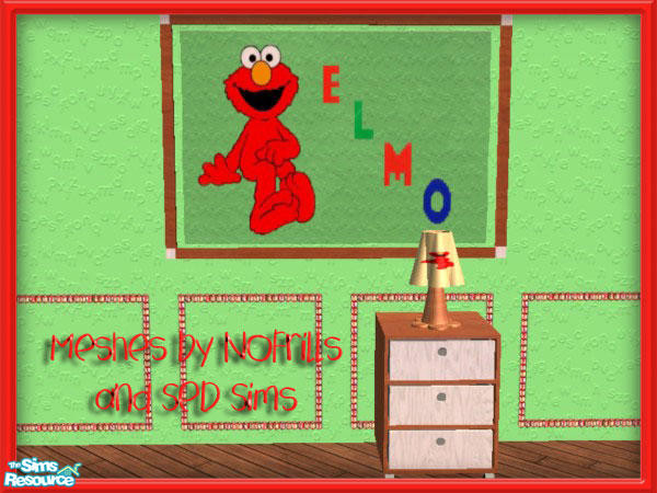 Sims 2 — Elmo SED Poster by SpringwolfDecor — Adorable kids room for those little Sims! Thank you to the talented