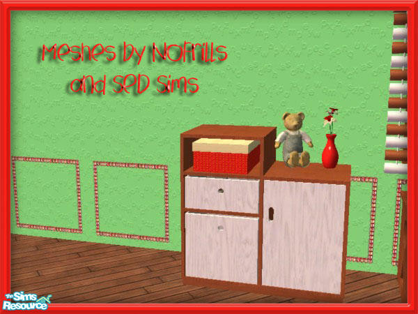 Sims 2 — Elmo NoFrills Dresser by SpringwolfDecor — Adorable kids room for those little Sims! Thank you to the talented