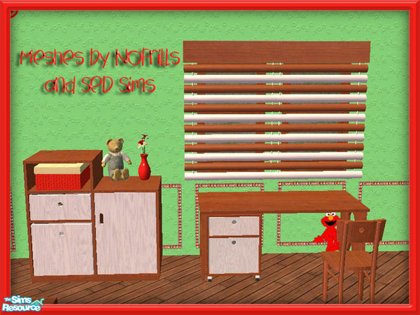 Sims 2 — Elmo SED Sims Blinds by SpringwolfDecor — Adorable kids room for those little Sims! Thank you to the talented