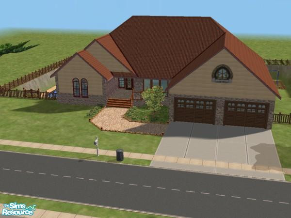 Sims 2 — Versatile Home by Kristen408 — Unique home with "walkout basement." Ground floor has master bedroom,