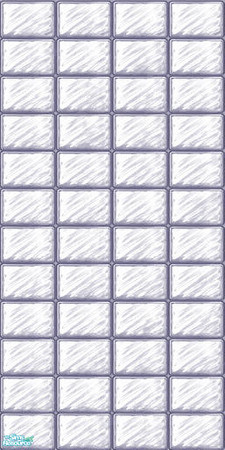 Sims 2 — nm Brick Glass White by Henwen — Recolor of Maxis Brick Glass wall. ~TSRAA~