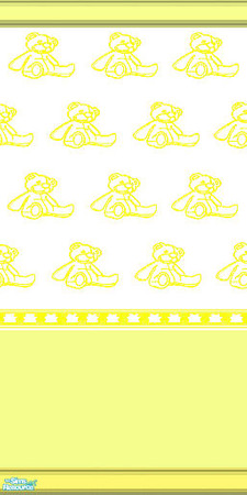 Sims 2 — nm Bear Essentials Yellow  by Henwen — A recolor of Maixis OFB wallpaper made brighter. ~TSRAA~