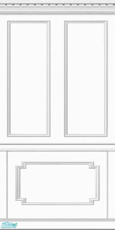 Sims 2 — nm Oak Panel Base White by Henwen — Recolor of Maxis Oak Panel wall. ~TSRAA~